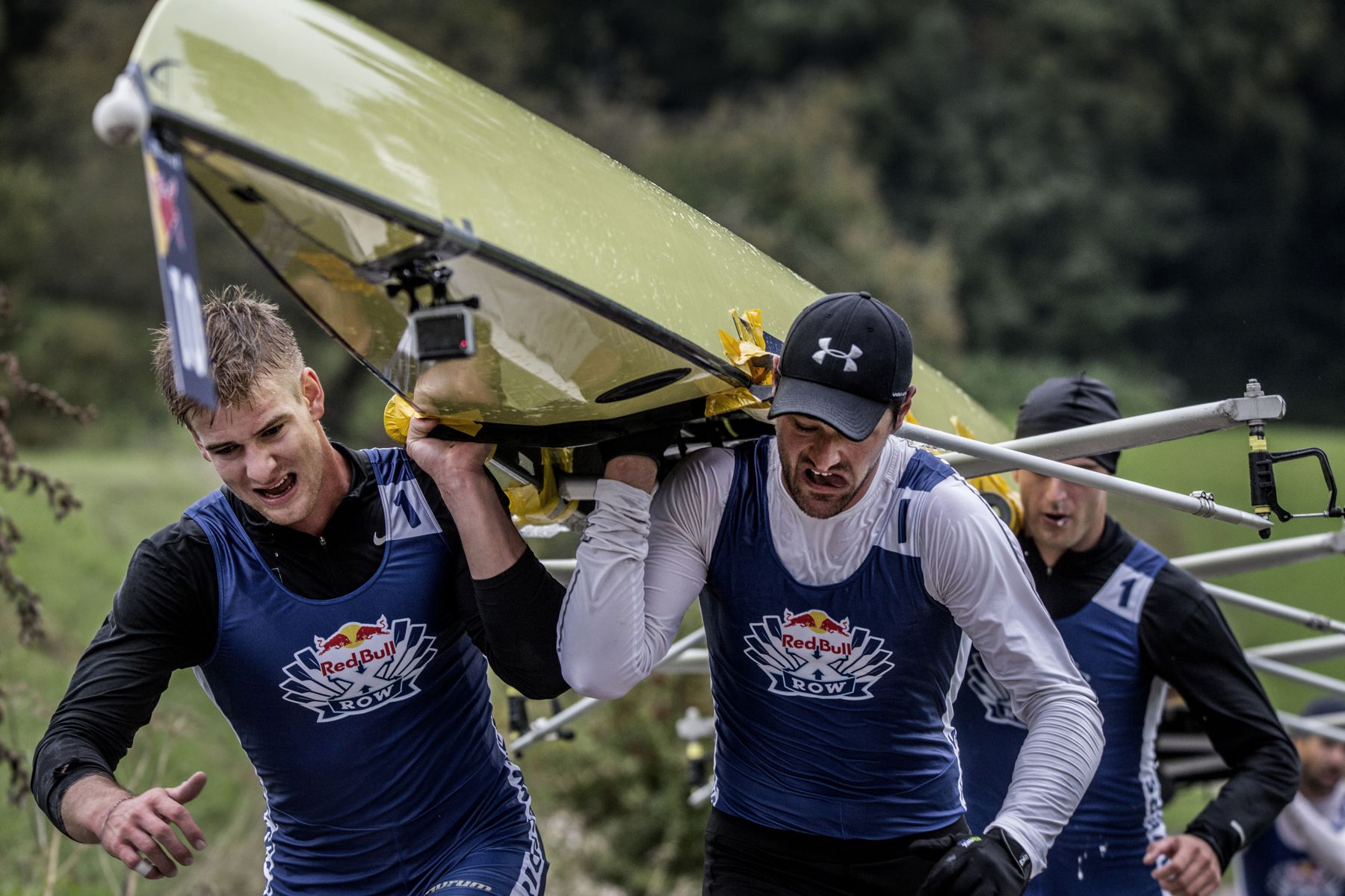 Rowers carrying a boat