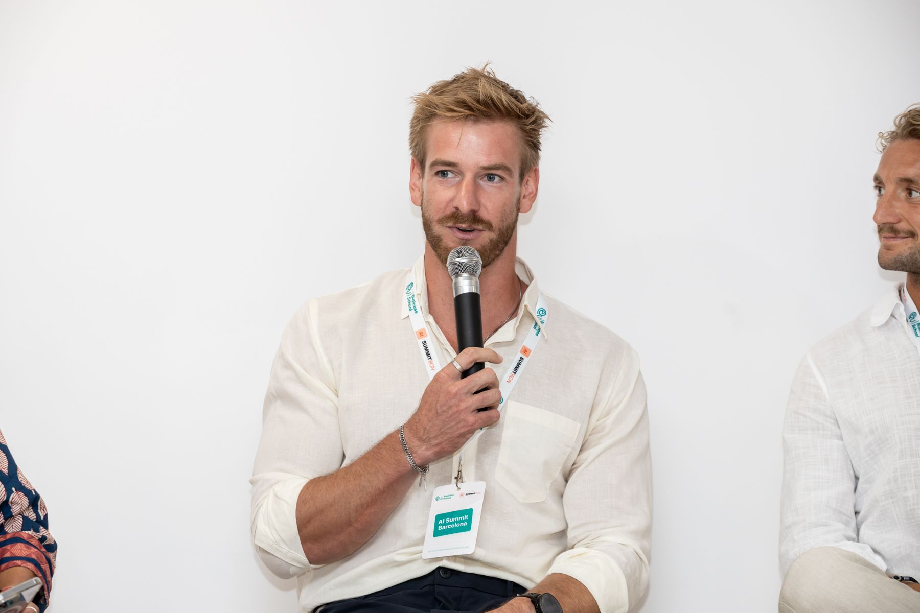 Barnabé Delarze speaking at the EU Business School panel